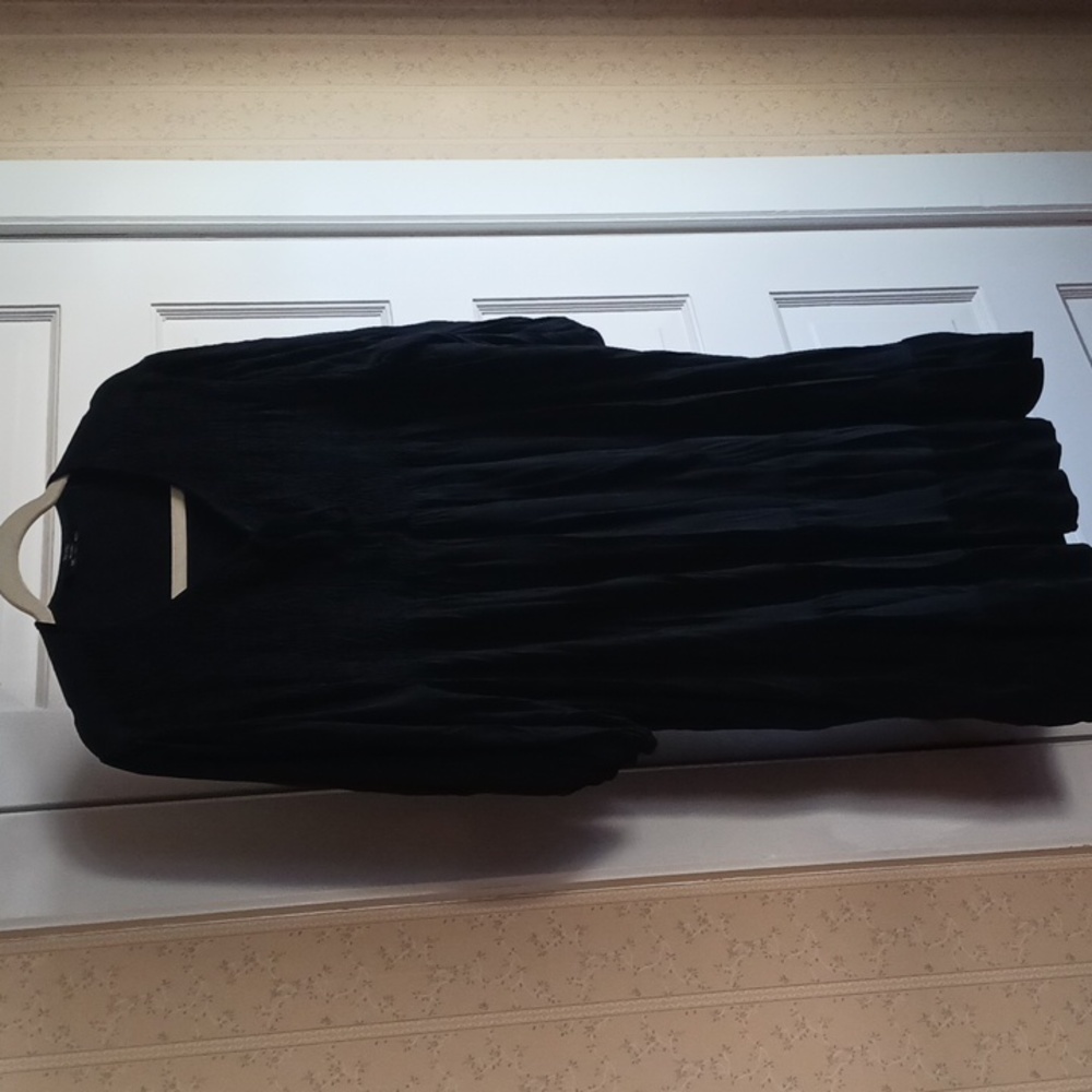 Zara smocked black dress